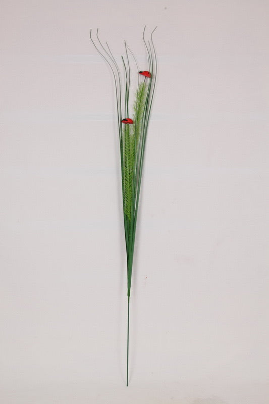 60CM BUTTERFLY & LADYBUG GRASS PLANT DÉCOR 2 ASSTD