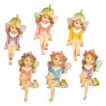 Load image into Gallery viewer, Flower Garden Shelf Sitting Fairy – 6 Assorted
