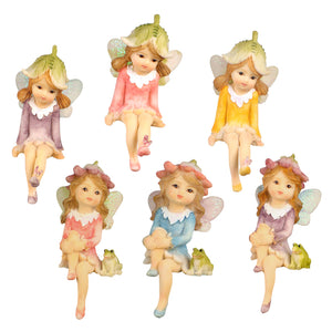 Flower Garden Shelf Sitting Fairy – 6 Assorted