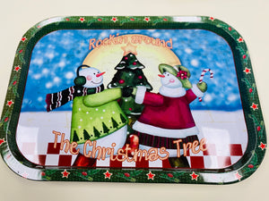 Christmas Tin Trays 40cmL 29cmW