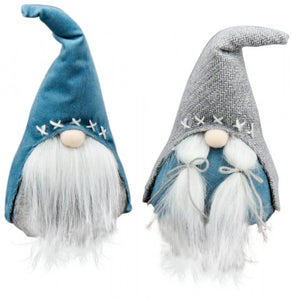 Pair of cute gnomes blue 25cmH