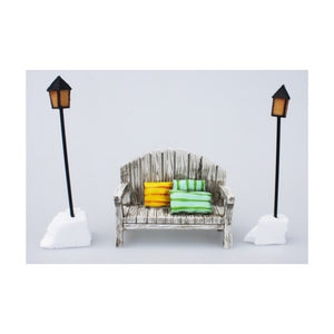 Garden Pack w Bench & Lamp