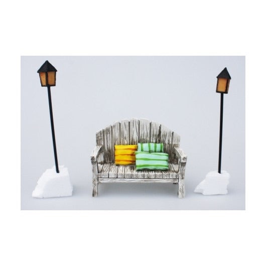 Garden Pack w Bench & Lamp