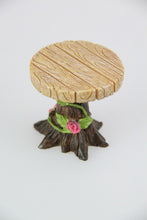 Load image into Gallery viewer, Set of 3 Fairy Garden Table and 2 Chairs with Pink Flower Design
