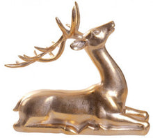 Load image into Gallery viewer, Golden resin reindeers ( selling as a pair)
