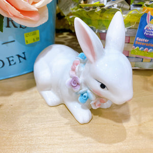 CERAMIC RABBIT CROUCHING