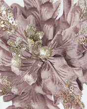 Load image into Gallery viewer, POINSETTIA STEM SEQUIN DEEP MAUVE 65CM
