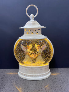 Musical light up angels glitter bubble lantern