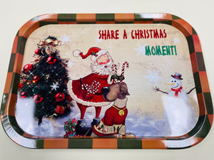 Christmas Tin Trays 40cmL 29cmW