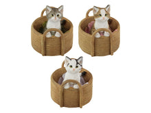 Load image into Gallery viewer, 9CM CUTE CAT IN BASKET
