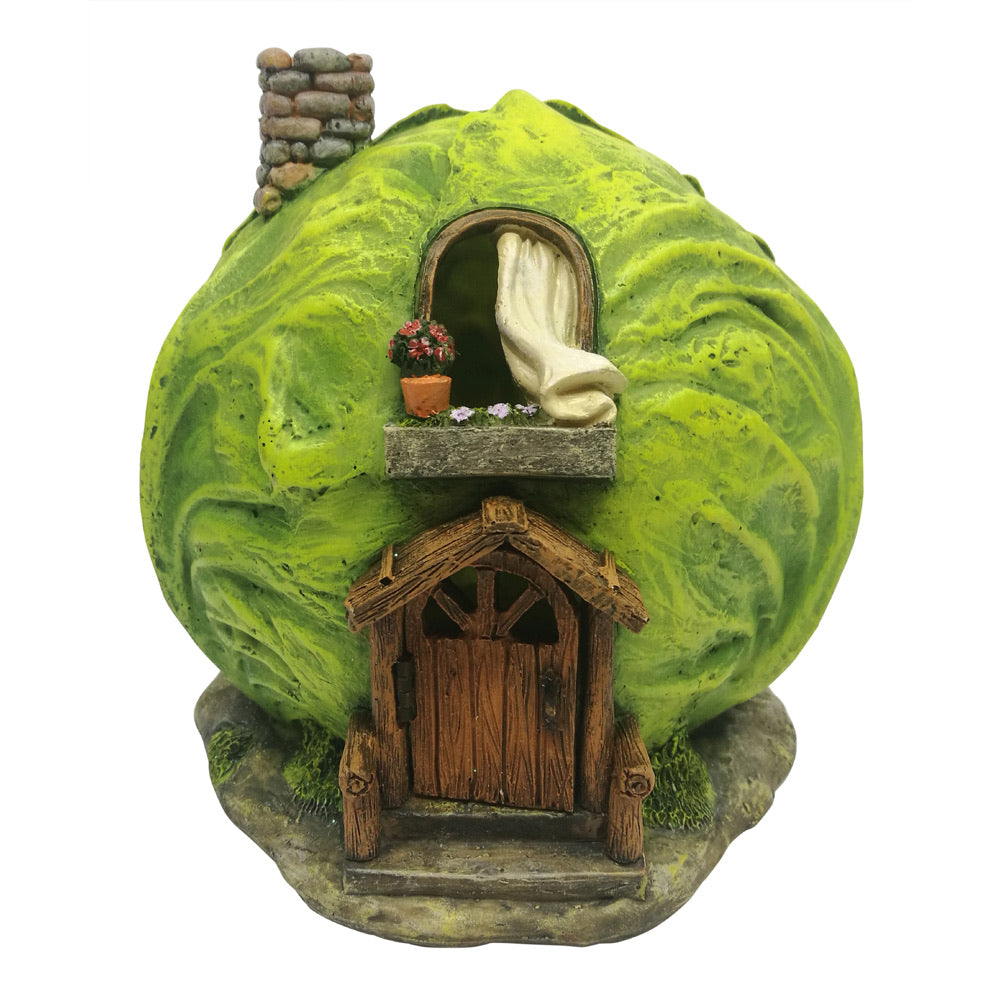 Cabbage Fairy House w/Opening Door