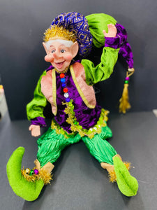 45cm Pose-able Elf green purple gold