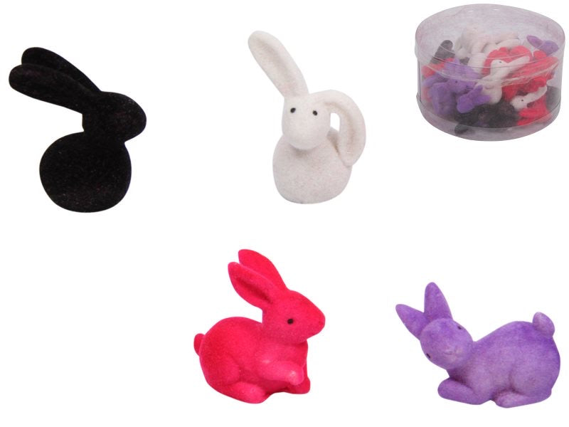 MINIATURE 4CM CRAFT RABBIT 4 ASSTD