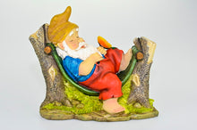 Load image into Gallery viewer, 22CM GNOME SNOOZING IN HAMMOCK
