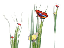 Load image into Gallery viewer, 60CM BUTTERFLY &amp; LADYBUG GRASS PLANT DÉCOR 2 ASSTD
