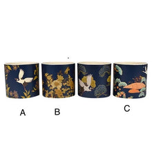 Load image into Gallery viewer, TSURU CERAMIC POTS 10X10CM NAVY 3 ASST
