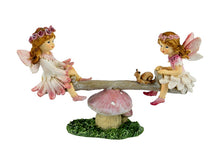 Load image into Gallery viewer, 16CM FAIRY FRIENDS ON MUSHROOM SEE-SAW
