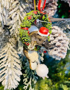 Aussie Christmas Ornament Platypus on wreath