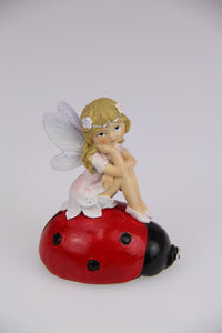 7.5CM FAIRY SITTING ON LADYBUG 3 ASSTD