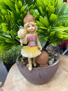 Gumnut Fairy w/Wattle Blossom Wand