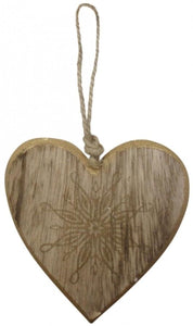 Hanging Heart Timber/Gold