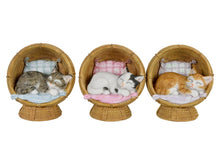 Load image into Gallery viewer, 9CM CUTE SLEEPING CAT IN BASKET CHAIR
