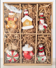 Load image into Gallery viewer, Lollipop Land Glass ornaments set of 6
