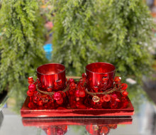 Load image into Gallery viewer, Christmas candle holders set of 2
