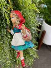 Load image into Gallery viewer, Red riding hood and Wolf Christmas ornaments (pair)
