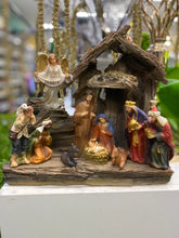 Load image into Gallery viewer, LED Light up nativity set large 25cmW 20cmH
