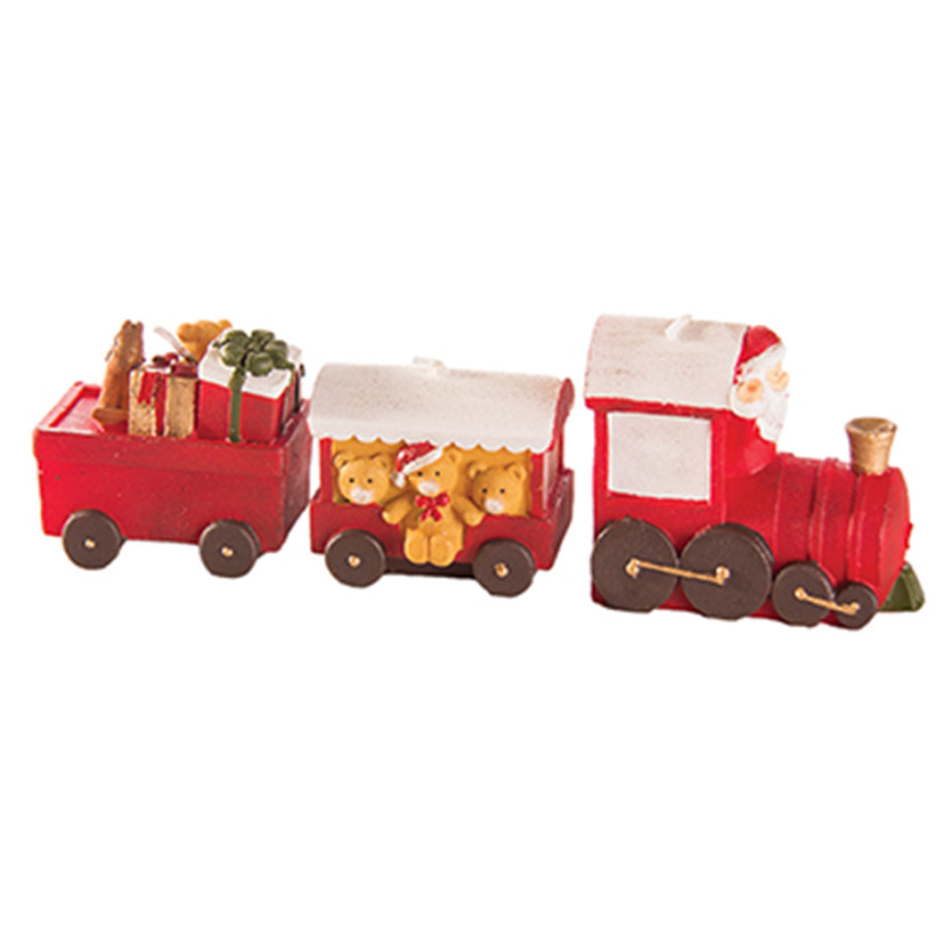 18cmL Christmas train candle set