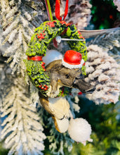 Load image into Gallery viewer, Aussie Christmas Ornament Platypus on wreath
