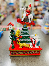 Load image into Gallery viewer, Wooden Wind Up Musical Carousel 27cmH 22cmW
