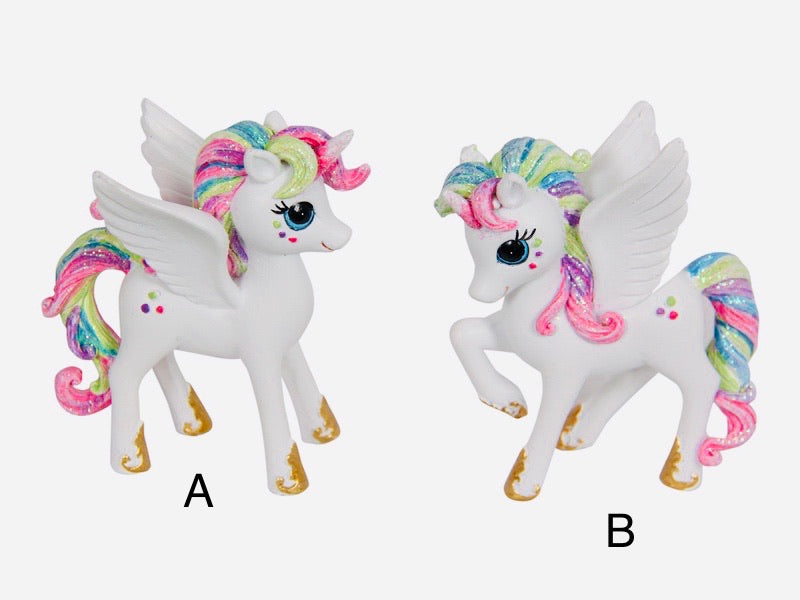 9CM RAINBOW UNICORN PEGASUS 2 ASSTD