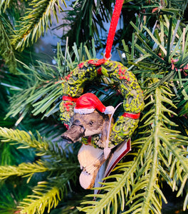 Aussie Christmas Ornament Platypus on wreath