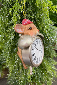 Hickory Dickory Mouse hanging ornaments