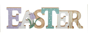 EASTER SIGN MDF 30X9CM MULTI